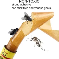 Fånga Fluga Papper Döda Fluga Inuti och Ute Använd Mot Flugor, Myggor och Andra Flygande Insekter (40 Rullar)