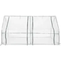 Folieväxthus - Trädgårdsväxthus - 180×90×90 cm - Upprullningsbar dörr - Förstärkt PE-duk - Järnram - Vattentät - Grön/Vit