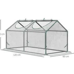 Folieväxthus PVC 120x60x60 cm, transparent – tomathus & drivbänk