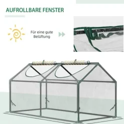 Folieväxthus PVC 120x60x60 cm, transparent – tomathus & drivbänk