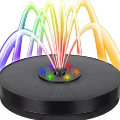 Fontän med Batteri & LED - Solcellsfontän / Vattenfontän - Solcell