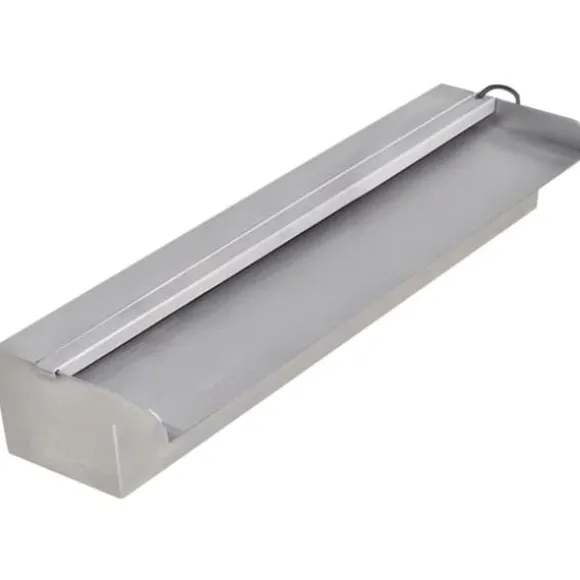 Fontäner - Rektangulärt Vattenfall Poolfontän med LEDs i rostfritt stål 45 cm