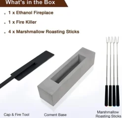 Fristående bioetanolkamin bordskamin rökfri biokamin