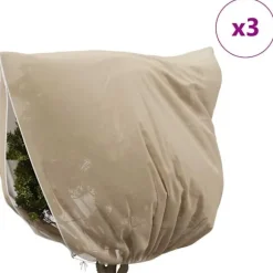 Frostskydd för växtfleeceöverdrag 3 pcs Beige 2 x 2,36 m