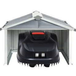 Förråd & Redskapsbodar - Living Skjul för robotgräsklippare 92x97x63 cm galvaniserat stål grå