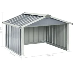 Förråd & Redskapsbodar - Living Skjul för robotgräsklippare 92x97x63 cm galvaniserat stål grå