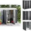 Förråd & Redskapsbodar - Living Trädgårdsskjul antracit 161x89x161 cm galvaniserat stål