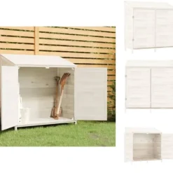 Förråd & Redskapsbodar - Living Trädgårdsbod vit 102x52x112 cm massivt granträ