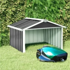 Förråd & Redskapsbodar - Living Skjul för robotgräsklippare 92x97x63 cm galvaniserat stål