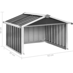 Förråd & Redskapsbodar - Living Skjul för robotgräsklippare 92x97x63 cm galvaniserat stål