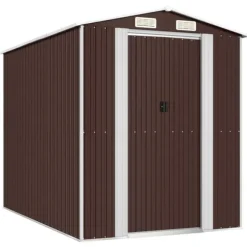 Förråd & Redskapsbodar - Living Trädgårdsskjul mörkbrun 192x274x223 cm galvaniserat stål