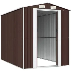 Förråd & Redskapsbodar - Living Trädgårdsskjul mörkbrun 192x274x223 cm galvaniserat stål