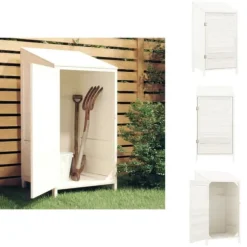 Förråd & Redskapsbodar - Living Trädgårdsbod vit 55x52x112 cm massivt granträ