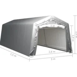 Förråd & Redskapsbodar - Living Förvaringstält 300x750 cm stål grå