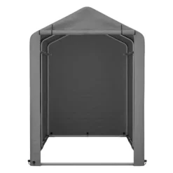 Förråd 187x100x160 cm, cykelgarage, trädgårdsskjul, lagerzelt, mörkgrå