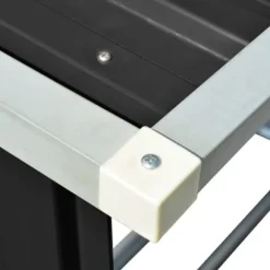 Förrådsbod i galvaniserat stålträ 163x83x154cm - VIDAXL