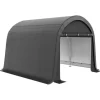 Förrådstält 3×3 m UV-skydd vattenavvisande, stål/PE, grå, två rullportar