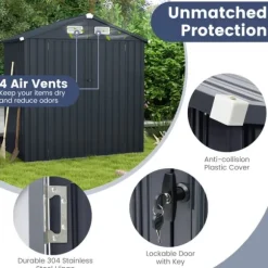 Förvarcmgsbod, 25×20×16 cm, Mörkgrå