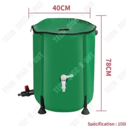 Förvaringsbehållare - TECH DISCOUNT - 100L - PVC - 40x78cm - Fällbar och multifunktionell