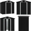 Förvaringsbod antracit stål 204x132x186 cm - Trädgårdsskjul - Trädgårdsbod - Home & Living