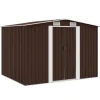 Förvaringsbod brun 257x205x178 cm stål
