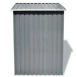 Förvaringsbod i galvaniserad metall - Uteförråd för redskap | Färg: Grå | Storlek: 204x132x186 cm