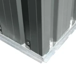 Förvaringsbod i galvaniserad metall - Uteförråd för redskap | Färg: Grå | Storlek: 204x132x186 cm