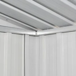 Förvaringsbod i metall - Robust och ventilerad redskapsbod | Färg: Brun | Storlek: 257x205x178 cm