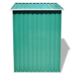 Förvaringsbod i metall grön 204x132x186 cm