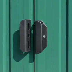 Förvaringsskjul i galvaniserat stål - Hållbart trädgårdsskjul | Färg: Grön | Storlek: 257x779x181 cm