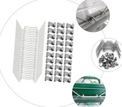 Fästklämma för växthusglaspanel med W-spik och Z-spänne 100 st