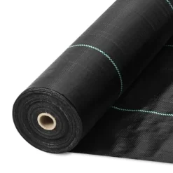 5FTx250FT Premium kraftig ogräsbarriär, 5OZ geotextil, hög permeabilitet för effektiv ogräsbekämpning och landskap.