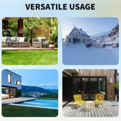 9,5ftx9,5ftx5,8ft genomskinligt bubbeltält med ventilation, högkvalitativa material, stort inre utrymme, vindtät, vattentät, bra stabilitet