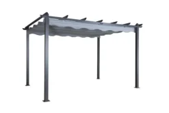 FURNLUX UTOMHUSPERGOLA LAZIO GRÅ & SVART 395CM