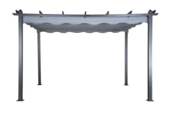 FURNLUX UTOMHUSPERGOLA LAZIO GRÅ & SVART 395CM