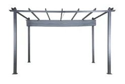 FURNLUX UTOMHUSPERGOLA LAZIO GRÅ & SVART 395CM