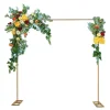 Fyrkantig Bröllopsbåge, Justerbar Höjd 3,6 fot till 9,8 fot, Senapsgul Yta, Robust Järnkonstruction