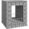 Gabionkorg - Stolpform för trädgårdsdekoration | Storlek: 50x50x60 cm | Material: Järn