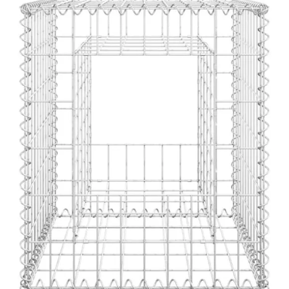 Gabionkorg - Stolpform för trädgårdsdekoration | Storlek: 50x50x60 cm | Material: Järn