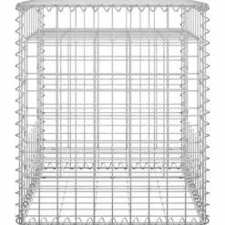 Gabionkorg - Stolpform för trädgårdsdekoration | Storlek: 50x50x60 cm | Material: Järn
