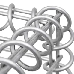 Gabionkorg - Stolpform för trädgårdsdekoration | Storlek: 50x50x60 cm | Material: Järn