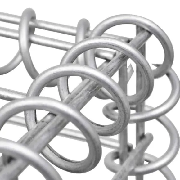 Gabionkorg - Stolpform för trädgårdsdekoration | Storlek: 50x50x60 cm | Material: Järn