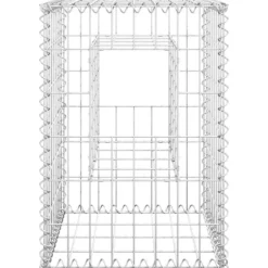 Gabionkorgar 2 st stolpformade - Dekorativa trädgårdskorgar | Storlek: 40x40x60 cm | Färg: Järn