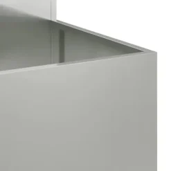Galvaniserad planteringslåda för utomhusbruk | Storlek: 100x100x60 cm | Färg: Silver