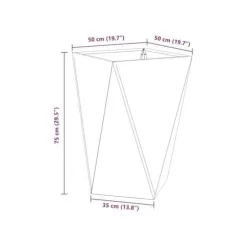 Galvaniserad stålplanterare - vidaXL - Silver - 50x50x75 cm - Monteras krävs - Robust - Utomhusbruk