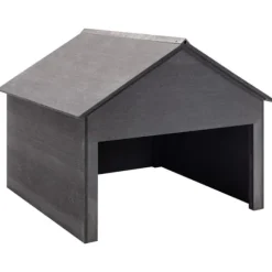 Garage för gräsklippare grå 80x80x70 cm WPC