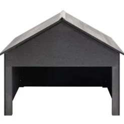 Garage för gräsklippare grå 80x80x70 cm WPC