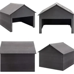 Garage för gräsklippare grå 80x80x70 cm WPC - Garage För Gräsklippare - Hus För Gräsklippare - Home & Living