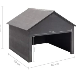 Garage för gräsklippare grå 80x80x70 cm WPC - Garage För Gräsklippare - Hus För Gräsklippare - Home & Living