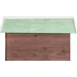 Garage för robotgräsklippare 72x87x50 cm mocca och vit granträ - Hus Till Robotgräsklippare - Garage Till Robotgräsklippare - Home & Living